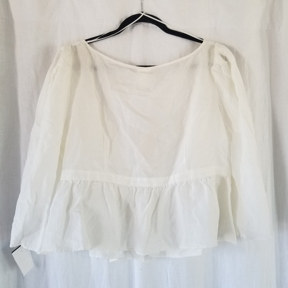 H&M | x Brock Collection White Lyocell Blend Blouse - Picture 4 of 11